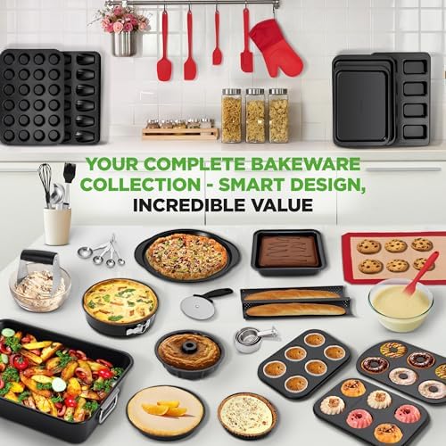 NutriChef 42 Pc Bakeware Set Nonstick, Carbon Steel Baking Pans w/Utensils - Image 5