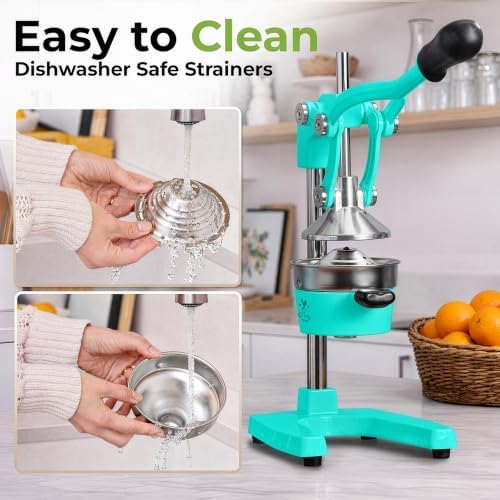 Zulay Kitchen Cast Iron Juicer, Orange Manual Juicer, Citrus Press, Violet - Image 5