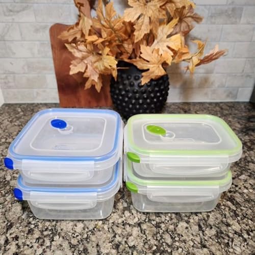 Sterilite Ultra-Seal 3.1 Cup Rectangle, Airtight Food Storage Container, Latching Lid, Microwave and Dishwasher Safe, Clear With Green Gasket, 24-Pack - Image 4