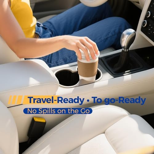 Fit Meal Prep 50 Pack 16 oz Disposable Coffee Cups with Lids, Sleeves, Leak-Proof To Go Coffee Cups with Lids, Durable Hot Paper Cups for Home, Office, Party, Business - Image 3