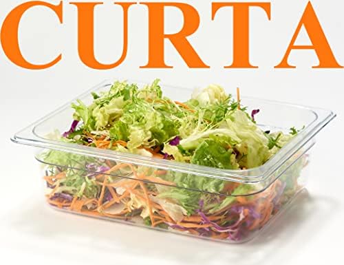 CURTA 6-Pack 1/2 Size 4" Deep NSF Polycarbonate Food Pans | Dishwasher & Freezer Safe Clear Container for Prep Tables, Buffet, Salad Bar, Commercial & Home Kitchen - Image 7