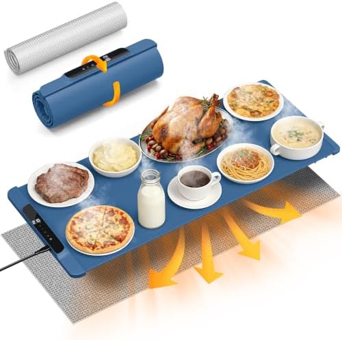 Warming Mat for Food with Heat Resistant Pad for Family Dinner, 35.8"x15.0" by MoreThanFireALifestyle