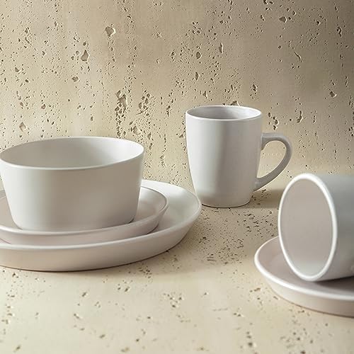 Stone Lain Albie 32-Piece Dinnerware Set Stoneware, White Speckled - Image 5