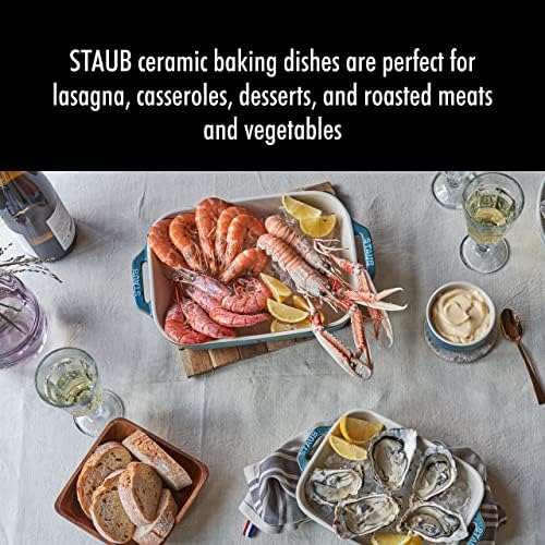 Staub 3-Pc Ceramic Baking Dish Set, Oven Safe Up To 570°F, Turquoise - Image 3