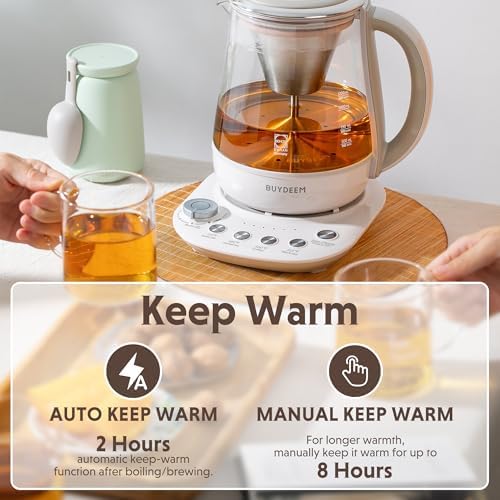 BUYDEEM K156 Tea Maker, Electric Kettle for Tea and Coffee Brewing, 1.6Qt - Image 4