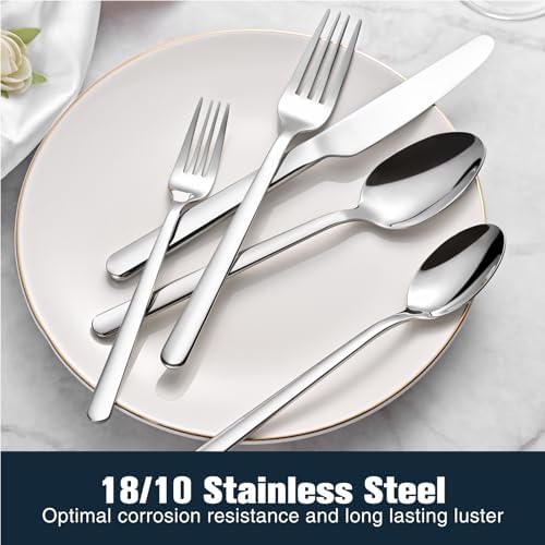30-Piece Forged Silverware Set for 6, 18/10 Stainless Steel Mirror Finish - Image 3