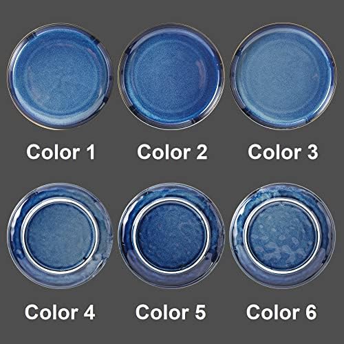 Ceramic dinner plates set of 4, Dessert plates & Salad plates for party and wedding, Microwave safe porcelain plates set, 8 Inch - Image 3