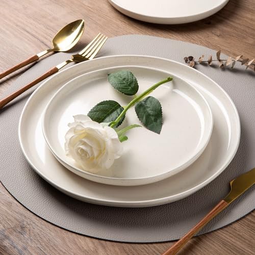 AmorArc Dinnerware Sets for 8, 24 Pieces Ceramic Plates and Bowls Set - Image 2