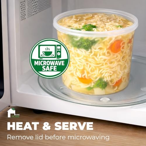 EconoHome Clear Deli Containers with Lids - 240-Pack, 8oz Plastic Containers with Lids for Food Storage, Meal Prep, Leftover, Restaurant Business, Takeout - Fridge, Microwave & Freezer-Safe - Image 6