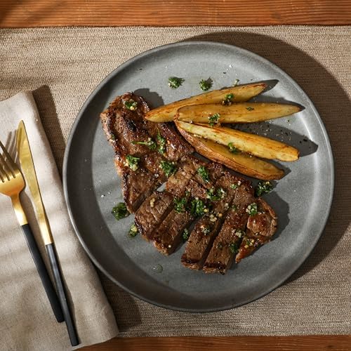 Gibson Elite Pasco 12 Piece (Service for 4) Plates and Bowls Reactive Glaze Dishes Stoneware Ceramic Dinnerware Set - Grey - Image 6
