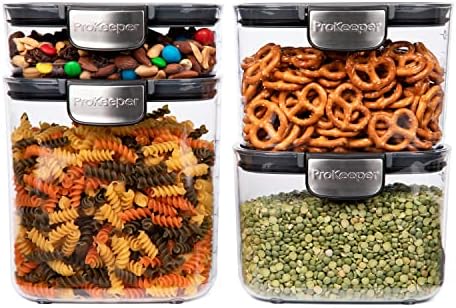 Progressive International ProKeeper+ 4-Piece Clear Plastic Modular Airtight Pantry Food/Snack Kitchen Storage Organization Container Canister Set - Image 3