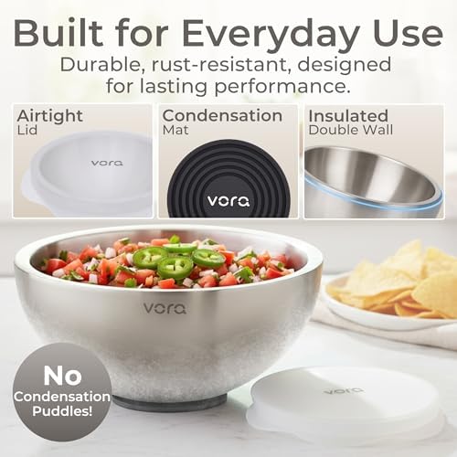 70oz Stainless Steel Dip Chiller Bowl with Lid (2 Pack) - Image 3