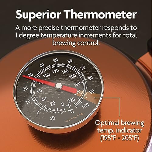 Viante Gooseneck Stovetop Pour Over Coffee Kettle, Built-in Thermometer - Image 6