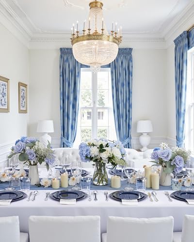 Hioasis 175pcs Blue and Silver Plastic Plates 10.25" - Image 6