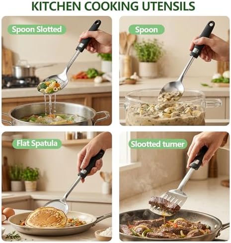 4pcs Stainless Steel Kitchen Utensils Cooking Utensils Set - Image 5