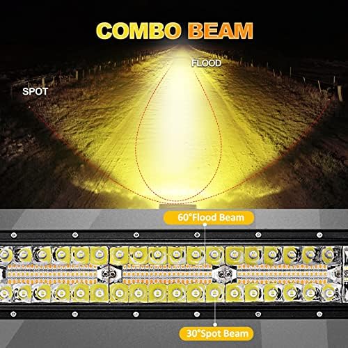 Auxbeam 50" Curved LED Light Bar, 288W Dual-Color 6 Modes Driving Lights - Image 6