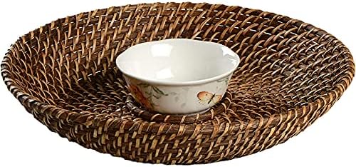 Lenox Butterfly Meadow Chip and Dip Tray, 1.90 LB, Multi by Lenox