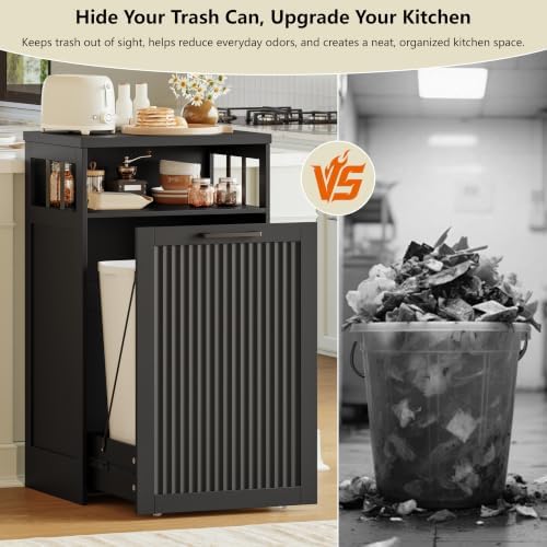 13 gallon Pull Out Trash Can Cabinet for Kitchen- Hidden Garbage Storage - Image 3