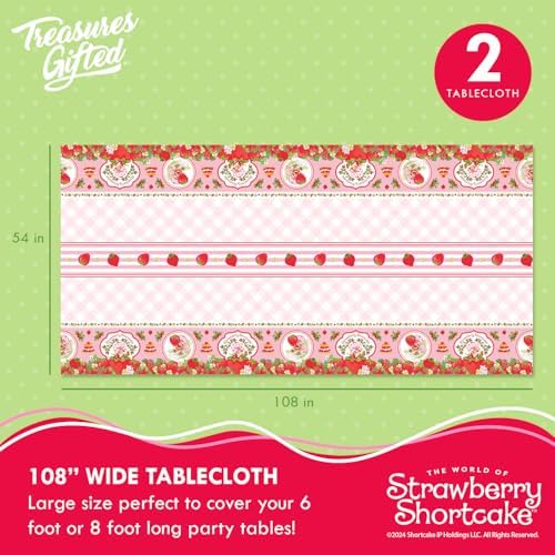 Treasures Gifted Officially Licensed Strawberry Shortcake Decorations - Serves 24 Guests Deluxe Set Strawberry Shortcake Birthday Decorations - Plates, Napkins, & More - Baby Shower Party Supplies - Image 6