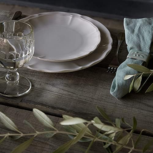 Costa Nova Ceramic Stoneware 8'' Salad Dessert Plate - Alentejo Collection, White | Microwave & Dishwasher Safe Dinnerware | Food Safe Glazing | Restaurant Quality Tableware - Image 4