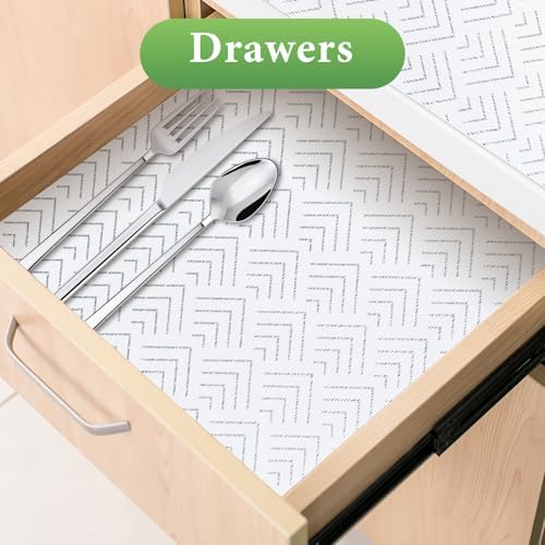 Shelf Liner for Kitchen Cabinets Non Adhesive Drawer Liner Non-Slip - Image 2