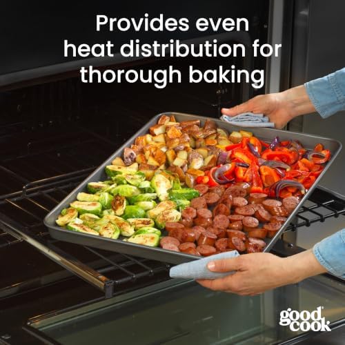 GoodCook Everyday Nonstick Steel Baking Sheet, 15" x 21", Gray - Image 6
