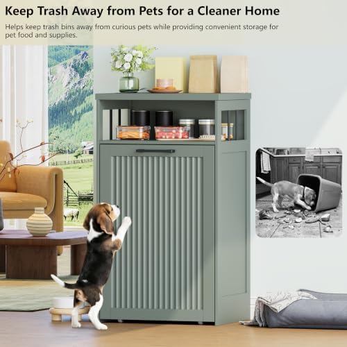 13 gallon Pull Out Trash Can Cabinet for Kitchen- Hidden Garbage Storage - Image 4