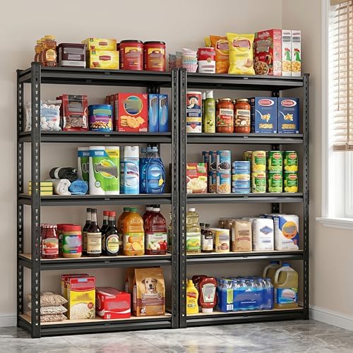 REIBII 2030LBS Storage Shelves 5 Tier Garage Shelving Heavy Duty Metal Shelving Adjustable Metal Shelf for Garage Pantry Closet Kitchen Basement 28" W x 13.9" D x 60.1" H - Image 3