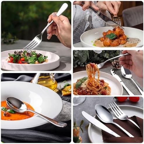 LIANYU Silverware Flatware Set for 8, 40 Piece Stainless Steel Cutlery Set - Image 2