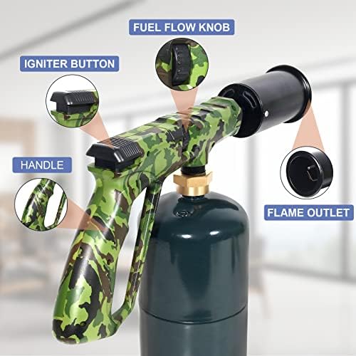 Sondiko Propane Torch Head - Powerful Kitchen Torch for Cooking, BBQ, and Steak Searing - Sous Vide - Charcoal Lighter and Welding Torch - Perfect Campfire Starter(Propane Tank Not Included) - Image 4