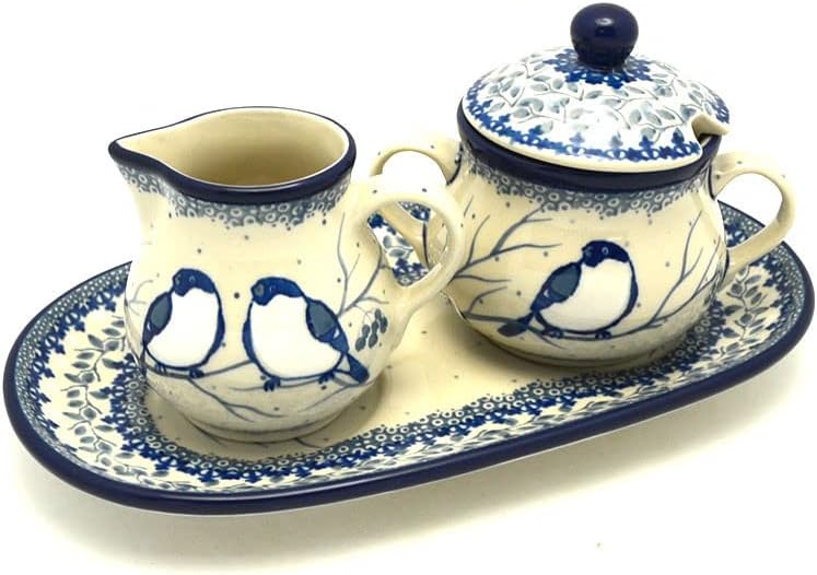 Polish Pottery Cream & Sugar Set - Unikat Signature - U4830 by Polish+Pottery+Gallery