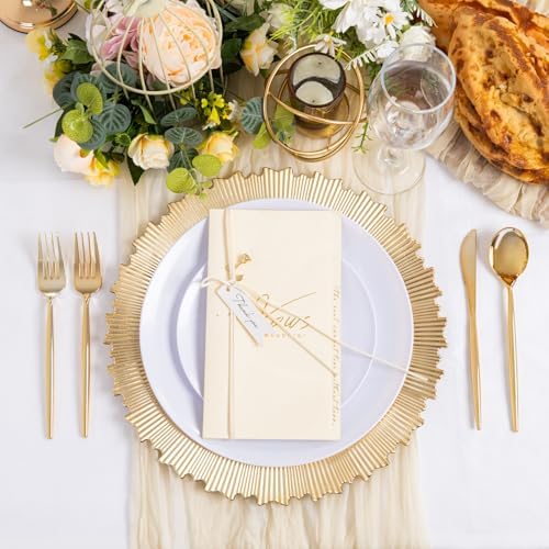LIYH 24Pcs Gold Charger Plates 13 Inch, Dinner Chargers For Party Events - Image 4