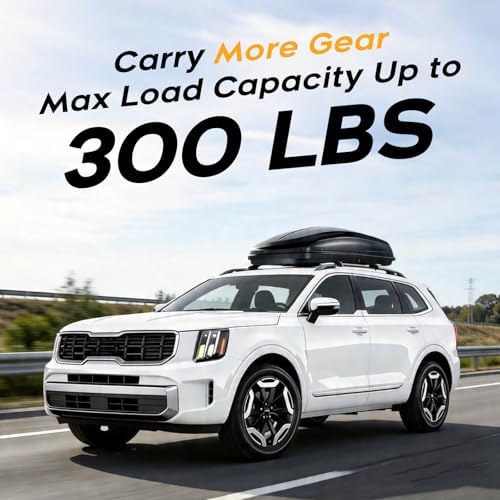 300LBS Roof Rack Cross Bars for 2019-2026 Kia Telluride EX,S,SX,SX-Prestige with Flush Side Rails(Not for LX,X-Line,X-Pro), Lockable Aluminum Roof Rails Crossbars for Telluride Accessories - Image 4