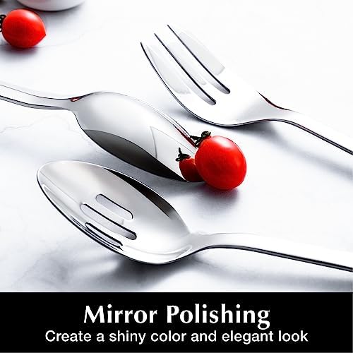 KINGSTONE 10 piece Large Hostess Serving Utensils Set,18/10 Stainless Steel - Image 2