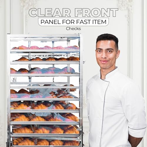 Bakery Food Pan Sheet Rack Cover | Size: 23"W x 28"L x 33"H | Material: Heavy-duty Nylon | Zippers:2 | Color:White | Pack of 1 - Image 7
