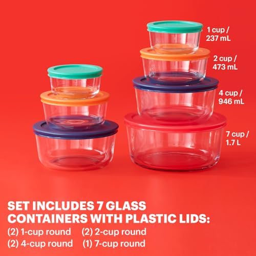 Pyrex Simply Store (7-Pack) Glass Food Storage Containers Set - Image 3