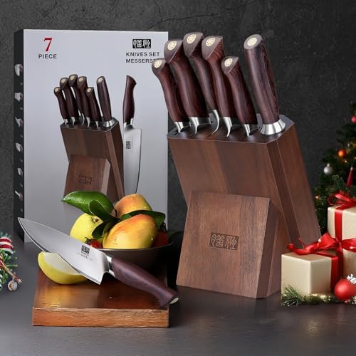 SHAN ZU 7 Pc Japanese Knife set, High Carbon 10Cr15Mov Stainless Steel - Image 7