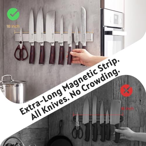 PAUDIN Knife Magnetic Strip, 18 Inch Stainless Steel Knife Holder - Image 4