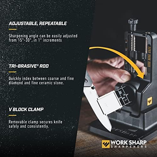 Work Sharp Precision Adjust Knife Sharpener Kit - Fixed Angle Sharpening System for Kitchen & Pocket Knives - Professional Guided Knife Sharpening Tool - Image 4