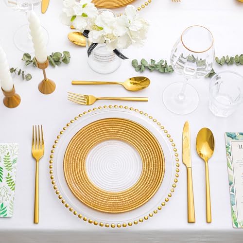 Gold Silverware Set for 4, 20-Piece Stainless Steel Flatware Cutlery Set - Image 5