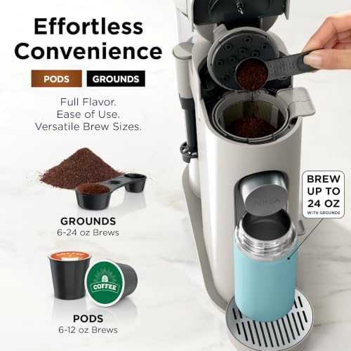 Ninja Pod and Grounds Coffee Maker, K-Cup Compatible, Stone, PB051ST - Image 3
