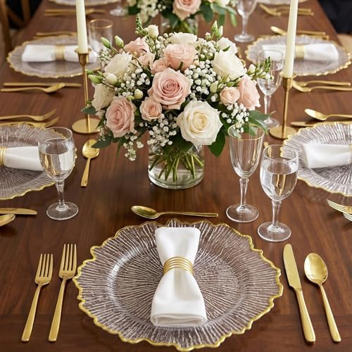 24Pack Clear Charger Plates, 13 Inch Reef Chargers for Dinner Plates - Image 6
