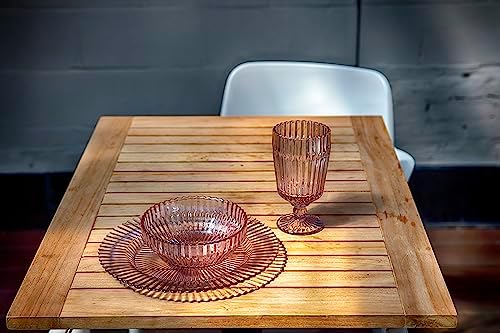 Fortessa Archie Glass Salad/Dessert Plate, 8.5 Inch, Pink - Image 3