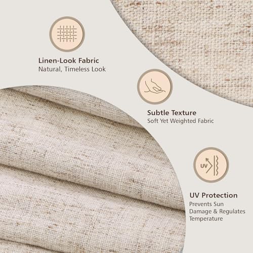 Aimnid Cordless Linen Roman Shades for Windows, Blackout Light Filtering Roman Blinds, Custom Washable Fabric Roman Window Shades for Windows, French Doors, Kitchens, Pure Linen - Image 2