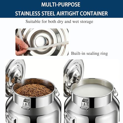 15 Lbs Stainless Steel Dog Food Storage Container with Scoop - Image 7