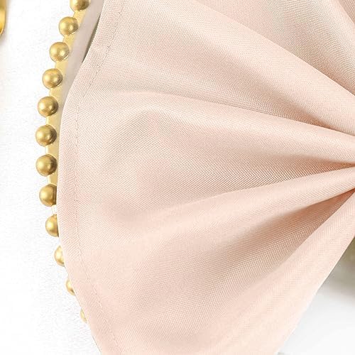 10 pcs 17-Inch Blush Polyester Table Napkins Reusable Washable Wedding Party Dinner Linens Tableware Supplies - Image 3