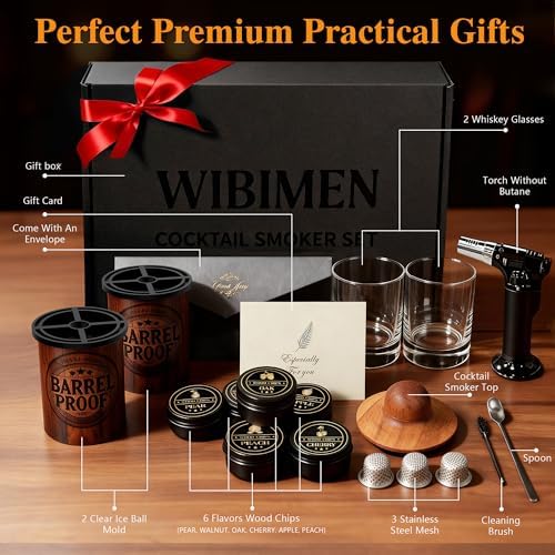 Whiskey Smoker Kit with Torch & 2 Clear Ice Maker, Old Fashioned Smoker Kit - Image 4