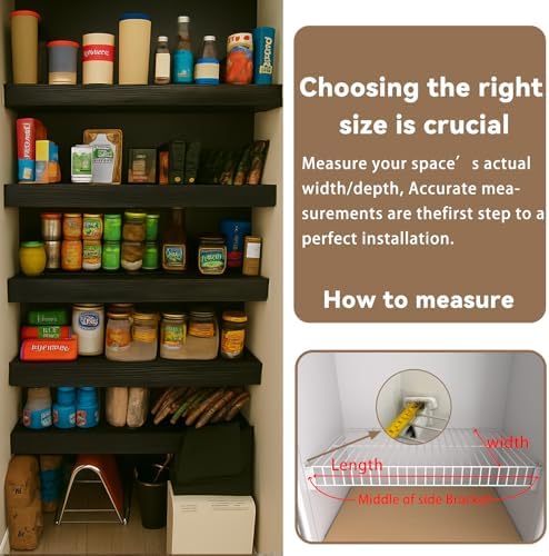 5 Pack 48x16in Wire Shelf Cover for Pantry, Closet, Kitchen – Waterproof PVC Wood-Look Wire Rack Covers for Shelves, Multiple Sizes Available，No-Tool Installation - Image 2