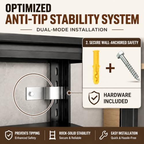 Metal Book Shelf Adjustable Heavy Duty Bookshelf with Tool-Free Assembly - Image 4