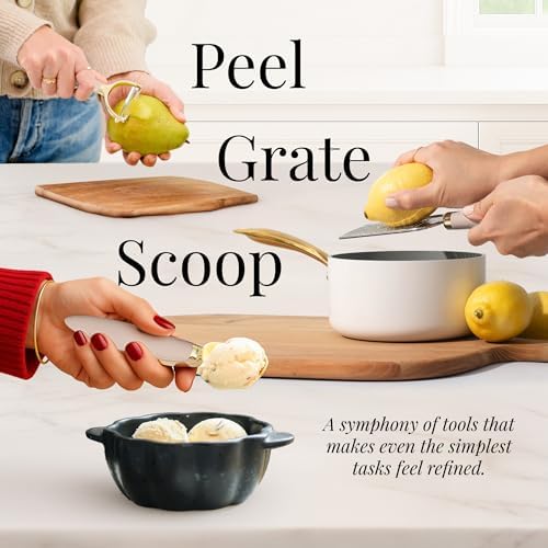 Styled Settings Beige and Gold Kitchen Utensils Set, 8-Piece - Image 5